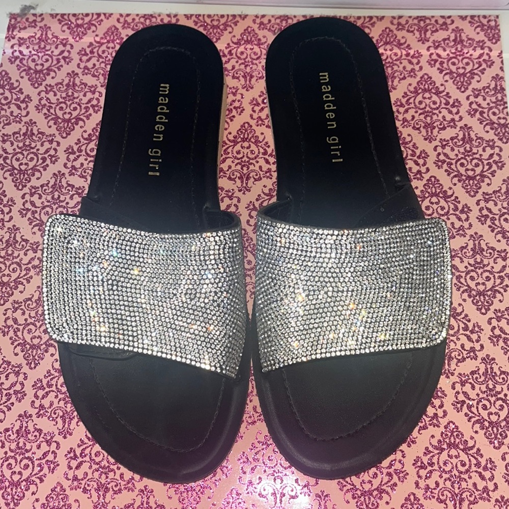 Madden Girl Bedazzled Slides